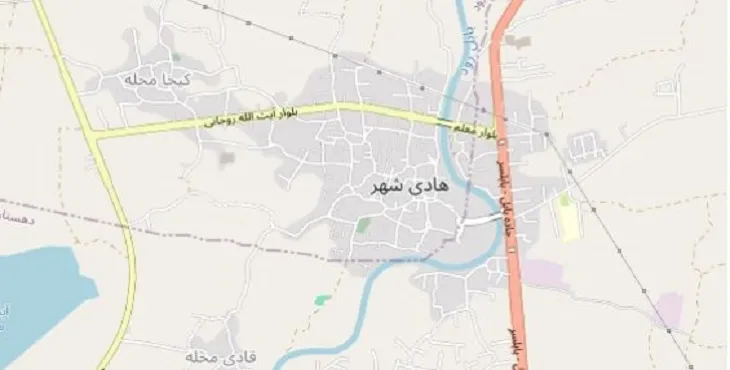دانلود نقشه شهر هادیشهر مازندران + pdf با کیفیت بالا