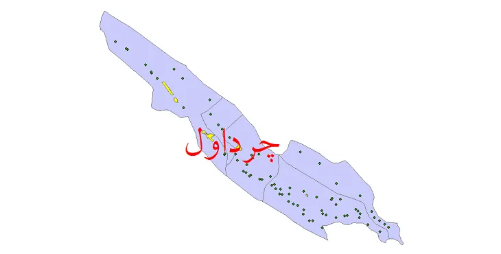دانلود نقشه شیپ فایل (GIS) تقسیمات سیاسی شهرستان چرداول سال 1400