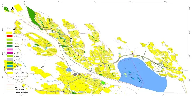 نقشه شیپ فایل (GIS) شهر جدید سهند 1404 + عکس با کیفیت