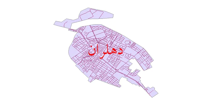 دانلود نقشه شیپ فایل شبکه معابر شهر دهلران