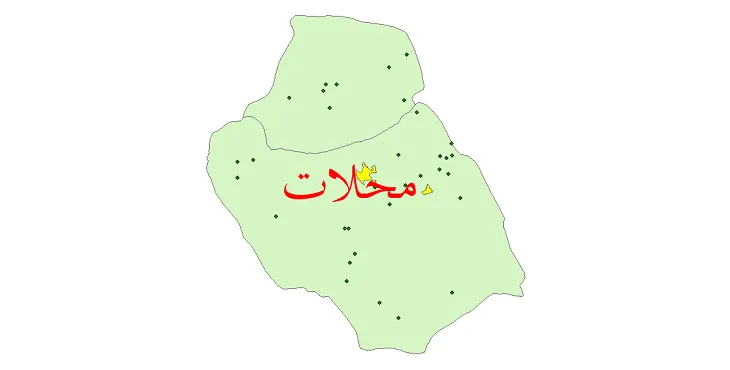 دانلود نقشه شیپ فایل (GIS) تقسیمات سیاسی شهرستان محلات سال 1400