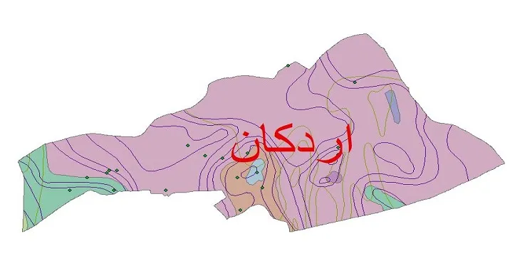 نقشه شیپ‌ فایل اقلیم‌شناسی شهرستان اردکان + 7 لایه اقلیمی
