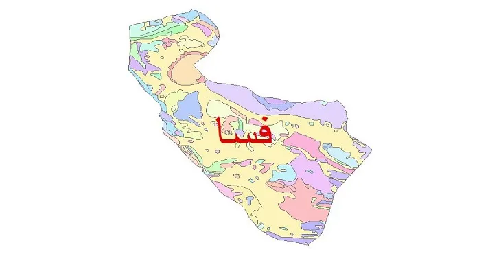 نقشه شیپ فایل (GIS) زمین‌ شناسی شهرستان فسا