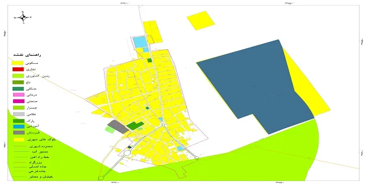 نقشه شیپ فایل (GIS) شهر سفیدسنگ 1404 + عکس با کیفیت