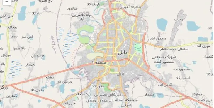 دانلود نقشه شهر بابل + pdf با کیفیت بالا