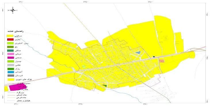 نقشه شیپ فایل (GIS) شهر فاضل آباد 1404 + عکس با کیفیت