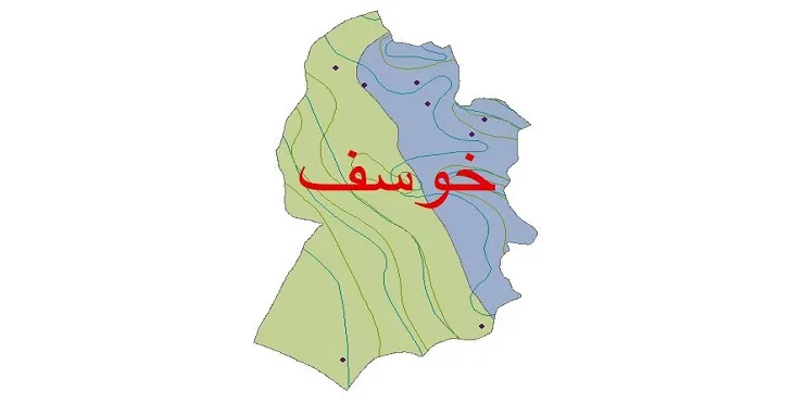 نقشه شیپ‌ فایل اقلیم‌شناسی شهرستان خوسف + 7 لایه اقلیمی