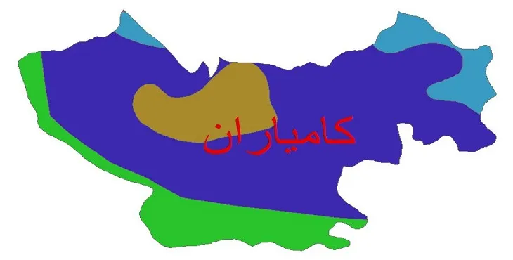 نقشه شیپ‌ فایل اقلیم‌شناسی شهرستان کامیاران + 7 لایه اقلیمی