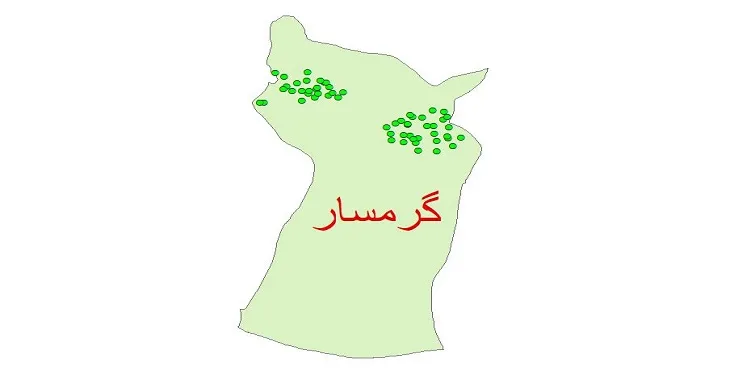 دانلود نقشه شیپ فایل کیفیت آب چاه های شهرستان گرمسار