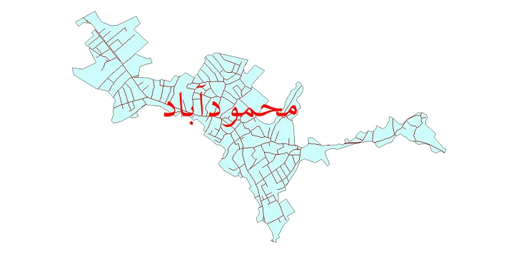دانلود نقشه شیپ فایل شبکه معابر شهر محمودآباد شاهین دژ
