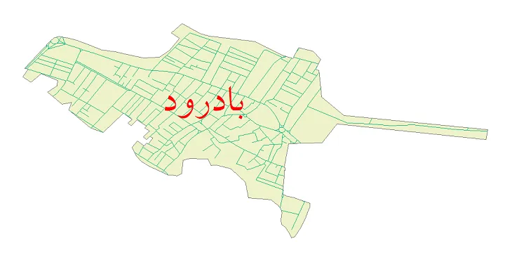 دانلود نقشه شیپ فایل شبکه معابر شهر بادرود