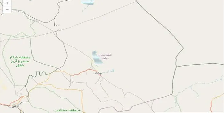 دانلود نقشه شهرستان بهاباد + pdf با کیفیت بالا
