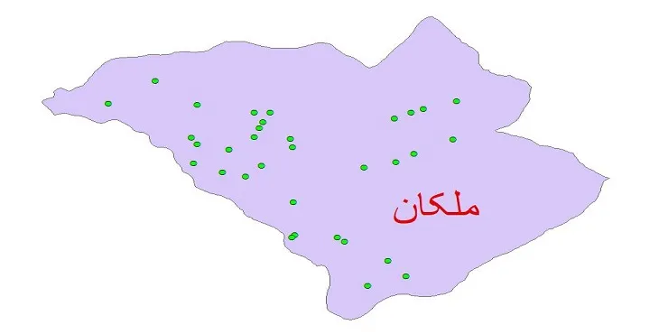 دانلود نقشه شیپ فایل کیفیت آب چاه های شهرستان ملکان