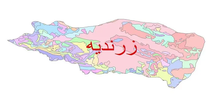 نقشه شیپ فایل (GIS) زمین‌ شناسی شهرستان زرندیه