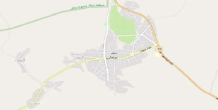 دانلود نقشه شهر بزمان + pdf با کیفیت بالا