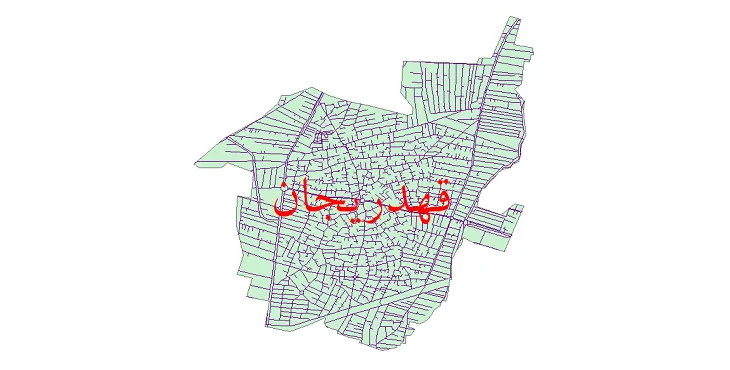 دانلود نقشه شیپ فایل شبکه معابر شهر قهدریجان