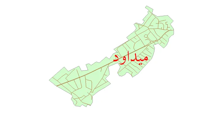 دانلود نقشه شیپ فایل شبکه معابر شهر میداود