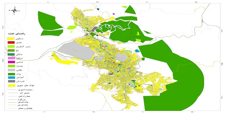 نقشه شیپ فایل (GIS) شهر سردشت آذربایجان غربی 1404 + عکس با کیفیت