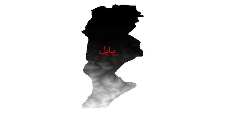 دانلود نقشه دم (DEM) شهرستان بابل | دقت 30 متر