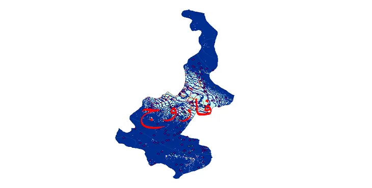 دانلود نقشه های شیپ فایل شهرستان فاروج + کاملترین لایه GIS