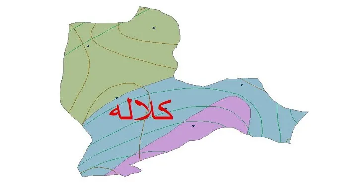 نقشه شیپ‌ فایل اقلیم‌شناسی شهرستان کلاله + 7 لایه اقلیمی