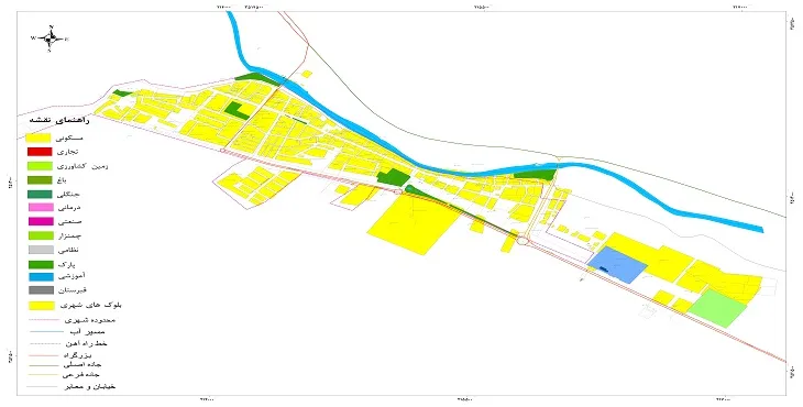 نقشه شیپ فایل (GIS) شهر بستان 1404 + عکس با کیفیت