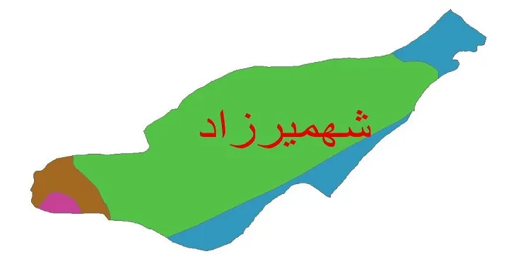 نقشه شیپ‌ فایل اقلیم‌شناسی شهرستان شهمیرزاد + 7 لایه اقلیمی