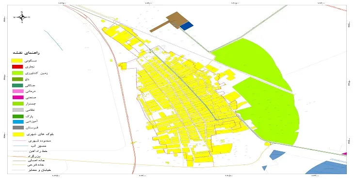 نقشه شیپ فایل (GIS) شهر اختیارآباد 1404 + عکس با کیفیت