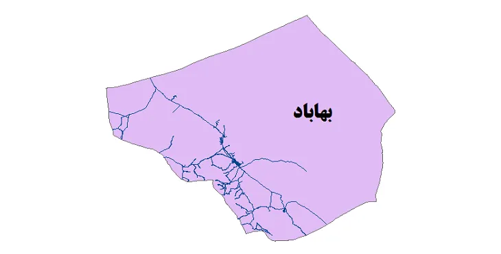 جدیدترین نقشه شیپ فایل راه های شهرستان بهاباد + PDF