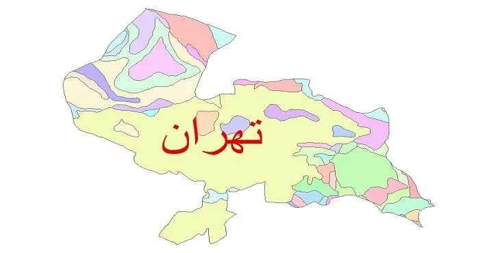 نقشه شیپ فایل (GIS) زمین‌ شناسی شهرستان تهران