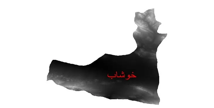 دانلود نقشه دم (DEM) شهرستان خوشاب | دقت 30 متر