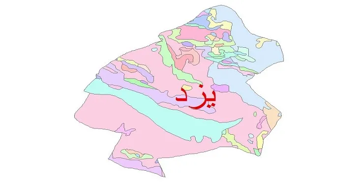 نقشه شیپ فایل (GIS) زمین‌ شناسی شهرستان یزد