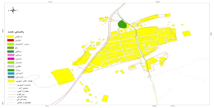 نقشه شیپ فایل (GIS) شهر جبالبارز 1404 + عکس با کیفیت