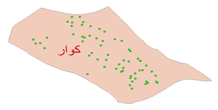 دانلود نقشه شیپ فایل کیفیت آب چاه های شهرستان کوار