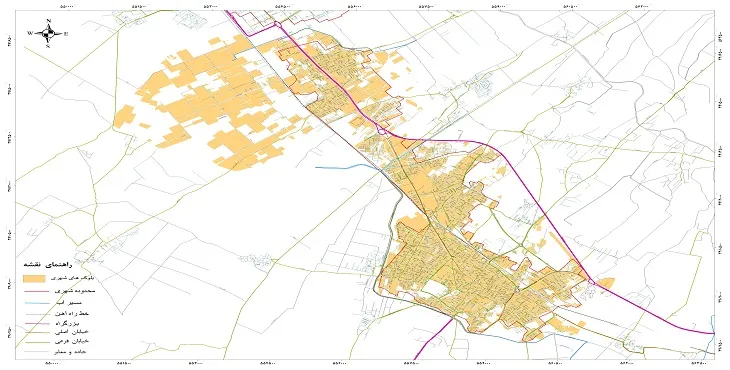 نقشه خیابان‌ها و معابر شهر ورامین + عکس کیفیت بالا