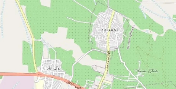 دانلود نقشه شهر احمدآباد اردکان + pdf با کیفیت بالا