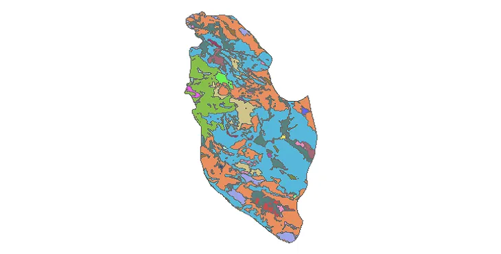 بروزترین نقشه شیپ فایل کاربری اراضی شهرستان سمیرم + PDF