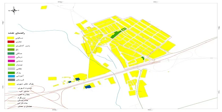 جدیدترین نقشه شهر ملک آباد | قابل چاپ + کیفیت بالا