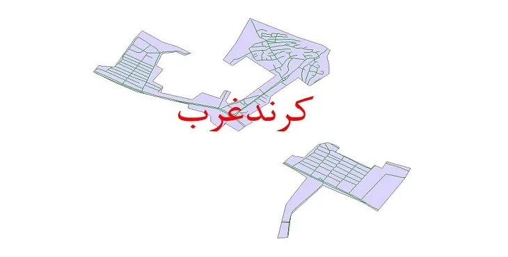 دانلود نقشه شیپ فایل شبکه معابر شهر کرند غرب