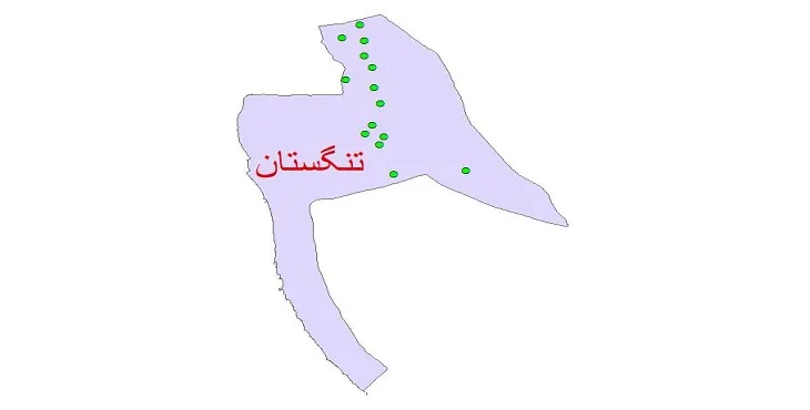 دانلود نقشه شیپ فایل کیفیت آب چاه های شهرستان تنگستان