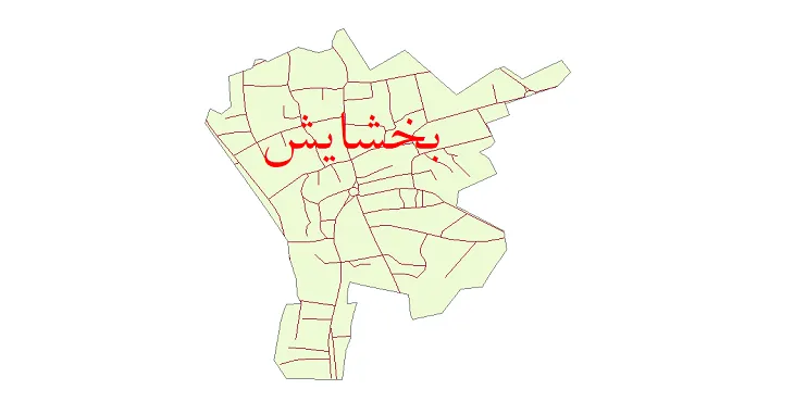 دانلود نقشه شیپ فایل شبکه معابر شهر بخشایش