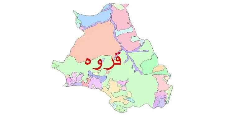 نقشه شیپ فایل (GIS) زمین‌ شناسی شهرستان قروه