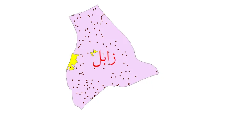 دانلود نقشه شیپ فایل (GIS) تقسیمات سیاسی شهرستان زابل سال 1400