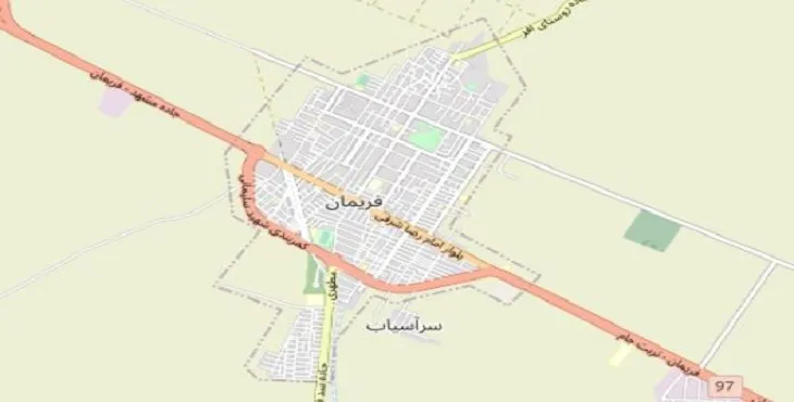 دانلود نقشه شهر فریمان + pdf با کیفیت بالا