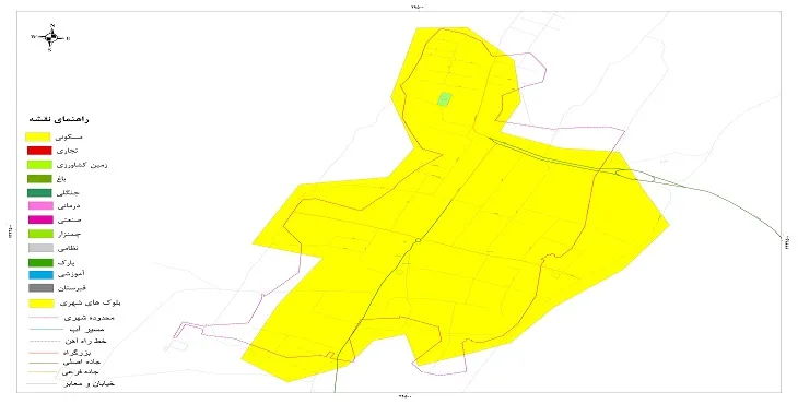 نقشه شیپ فایل (GIS) شهر دریان 1404 + عکس با کیفیت