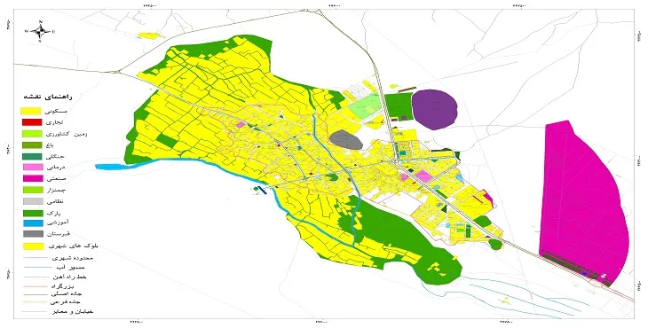 نقشه شیپ فایل (GIS) شهر دهق سال 1404 + عکس با کیفیت