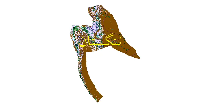 دانلود نقشه های شیپ فایل شهرستان تنگستان + کاملترین لایه GIS