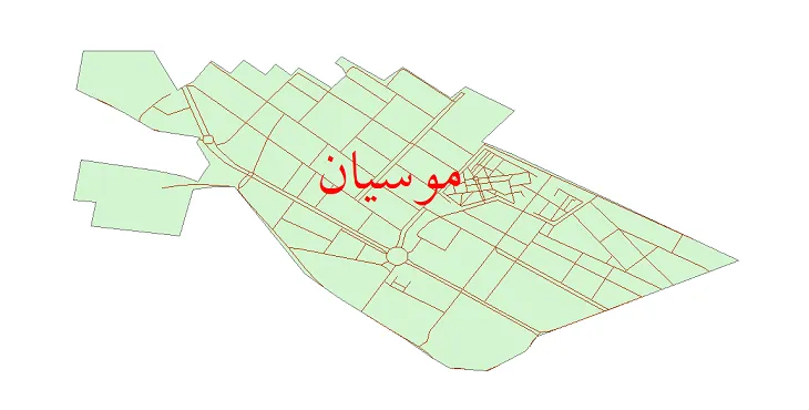 دانلود نقشه شیپ فایل شبکه معابر شهر موسیان