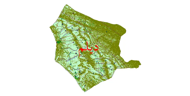دانلود نقشه های شیپ فایل شهرستان دیلم + کاملترین لایه GIS
