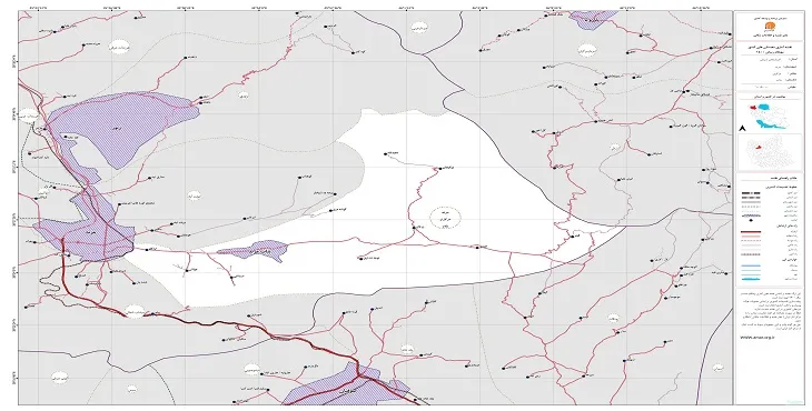 نقشه روستاهای شهرستان مرند + کیفیت بالا